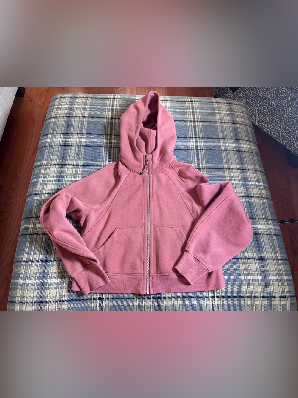 Lululemon Scuba Oversized Full Zip Hoodie, Xs/Sm, Brier Rose